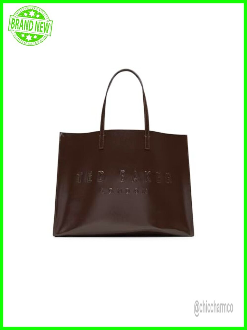Ted Baker Icon Tote Bag Polyurethane Structured Shoulder Bag